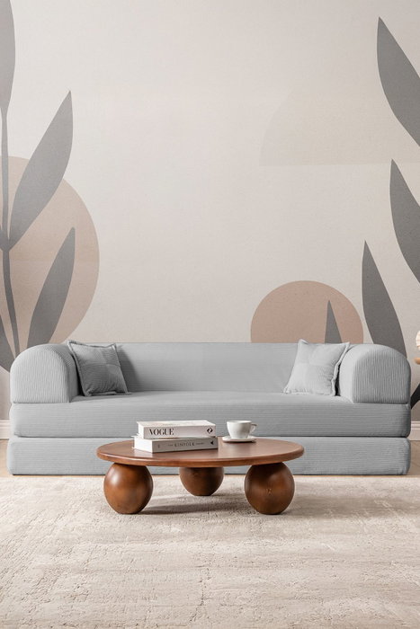 Atelier Del Sofa Legom Eco - Sofá-cama de 3 plazas Gris claro